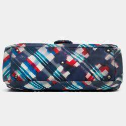 Pre Owned Chanel Blue XXL Printed Canvas Airline Single Flap