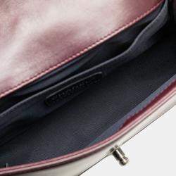 Pre Owned Chanel Burgundy Old Medium Velvet and Tweed Boy Flap