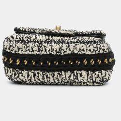 Pre Owned Chanel Cream Raffia Braided with Love Flap