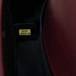 Pre Owned Chanel Red Old Medium Velvet and Tweed Boy Flap