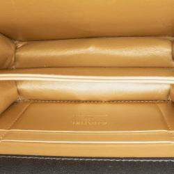 Pre Owned Chanel Black Quilted Calfskin Strass Card Holder On Chain