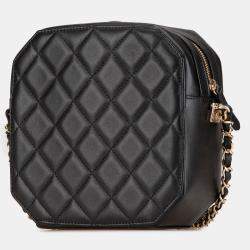 Pre Owned Chanel CC Quilted Octagon Lambskin Leather Camera Bag