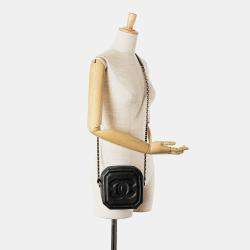 Pre Owned Chanel CC Quilted Octagon Lambskin Leather Camera Bag