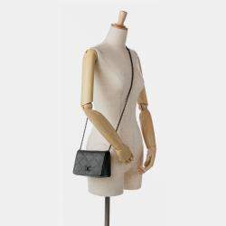 Pre Owned Chanel Black Mini Calfskin Propeller Flap