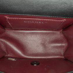 Pre Owned Chanel Black Mini Calfskin Propeller Flap