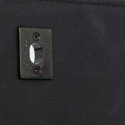 Pre Owned Chanel Black Mini Calfskin Propeller Flap