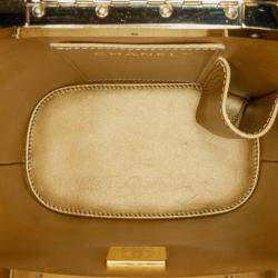 Pre Owned Chanel Black Quilted Patent Logo Chain Vanity Case