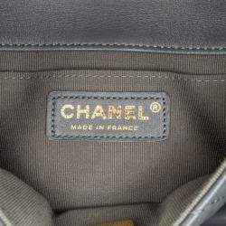 Pre Owned Chanel Blue Mini Quilted Lambskin Crush on Chains Flap