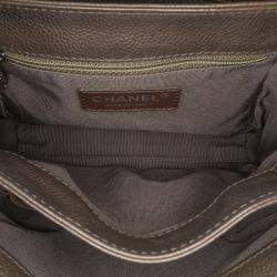 Pre Owned Chanel Brown CC Quilted Caviar Crossbody