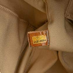 Pre Owned Chanel Brown Goatskin Square Stitch Essential Bowler