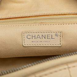 Pre Owned Chanel Brown Goatskin Square Stitch Essential Bowler