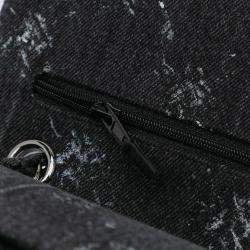 Pre Owned Chanel Black Medium Denim Double Flap