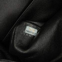 Pre Owned Chanel Black Medium Denim Double Flap