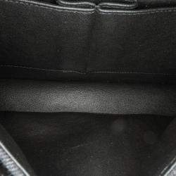 Pre Owned Chanel Black Medium Denim Double Flap