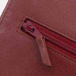Pre Owned Chanel Red Quilted Aged Calfskin Gabrielle Wallet on Chain
