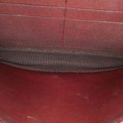 Pre Owned Chanel Red Quilted Aged Calfskin Gabrielle Wallet on Chain