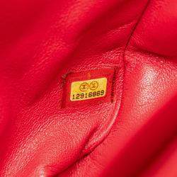 Pre Owned Chanel Red Jumbo Classic Caviar Single Flap