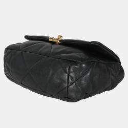 Pre Owned Chanel Black Quilted Lambskin Small Chanel 19 Flap Bag