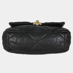 Pre Owned Chanel Black Quilted Lambskin Small Chanel 19 Flap Bag