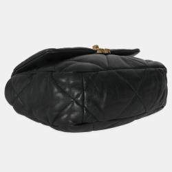 Pre Owned Chanel Black Quilted Lambskin Small Chanel 19 Flap Bag