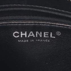 Pre Owned Chanel Medallion Tote Bag Leather Grained Calfskin Black