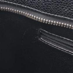 Pre Owned Chanel Medallion Tote Bag Leather Grained Calfskin Black