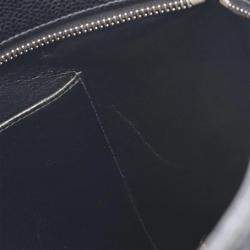 Pre Owned Chanel Medallion Tote Bag Leather Grained Calfskin Black