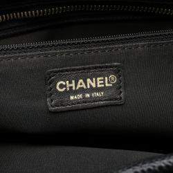 Pre Owned Chanel Matelasse Tote Shoulder Bag Leather Black Cc Coco