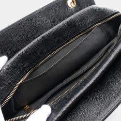Pre Owned Chanel Matelasse Tote Shoulder Bag Leather Black Cc Coco