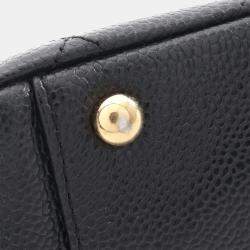 Pre Owned Chanel Matelasse Tote Shoulder Bag Leather Black Cc Coco