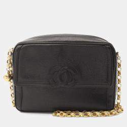 Pre Owned Chanel Coco Mark Chain Crossbody Shoulder Bag Ghw