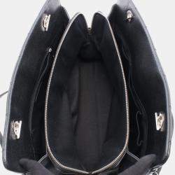 Pre Owned Chanel Chain Shoulder Bag Leather Grained Calfskin Black Cc Coco