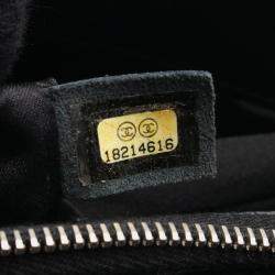 Pre Owned Chanel Black Matelasse  CC Grand Shopping Gst Shoulder Tote