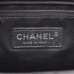 Pre Owned Chanel Matelasse  Black Grained Calfskin CC Chain Tote Bag