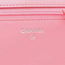 Pre Owned Chanel Boy Chanel Matelasse Pink Leather Chain Shoulder Bag Woc