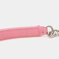 Pre Owned Chanel Boy Chanel Matelasse Pink Leather Chain Shoulder Bag Woc