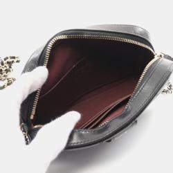 Pre Owned Chanel Matelasse Camera Shoulder Bag Grained Calfskin Black Cc