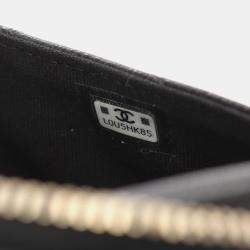Pre Owned Chanel Matelasse Camera Shoulder Bag Grained Calfskin Black Cc