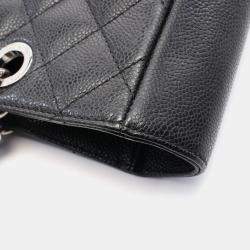 Pre Owned Chanel Matelasse Black Leather Chain Shoulder Bag 