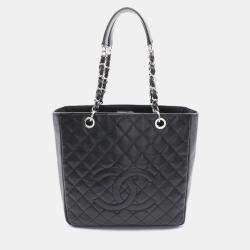 Pre Owned Chanel Matelasse Black Leather Chain Shoulder Bag 