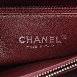 Pre Owned Chanel Coco Matelasse Black Caviar Leather Top Handle Bag