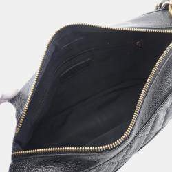 Pre Owned Chanel Matelasse CC Black Grained Calfskin Shoulder Bag 