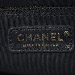 Pre Owned Chanel Matelasse CC Black Grained Calfskin Shoulder Bag 