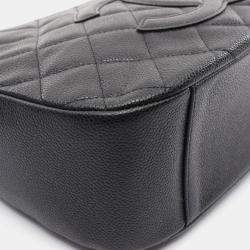 Pre Owned Chanel Matelasse Shoulder Hand Bag Leather Black