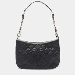 Pre Owned Chanel Matelasse Shoulder Hand Bag Leather Black