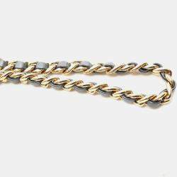 Pre Owned Chanel Matelasse Chain Shoulder Crossbody Bag Leather Gray