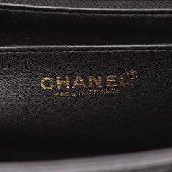 Pre Owned Chanel Jumbo Matelasse 30 Chain Shoulder Bag Leather Black