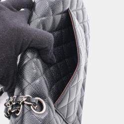Pre Owned Chanel Matelasse W Flap Chain Shoulder Bag Leather Black
