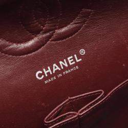 Pre Owned Chanel Matelasse Double Flap Chain Shoulder Bag Leather Black Cc