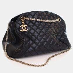 Pre Owned Chanel Large Lambskin Mademoiselle Bowling Bag